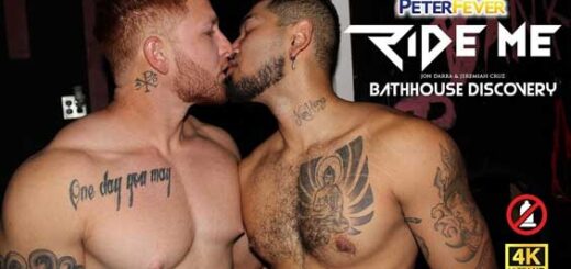 Jon Darra's rideshare passenger, ginger-haired stud Jeremiah Cruz heats up the ride, telling the horny driver about the "gay club where a lot more than talk is going on".